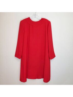Vintage Leo Narducci red long sleeve shift dress